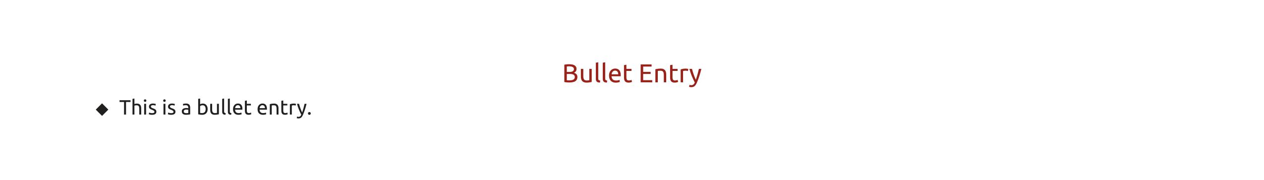 BulletEntry in ember