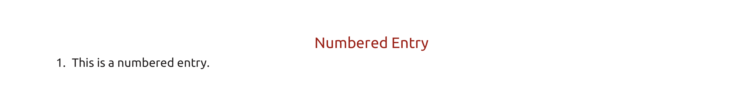 NumberedEntry in ember