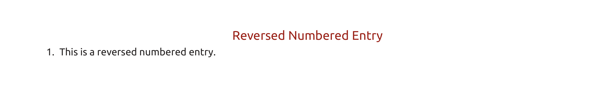 ReversedNumberedEntry in ember