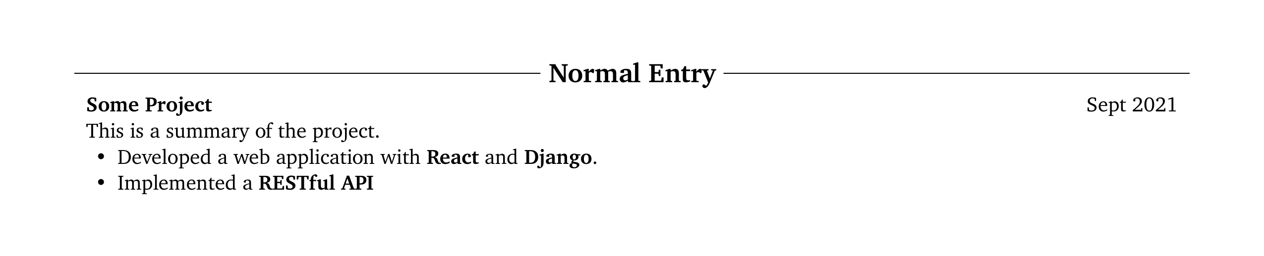 NormalEntry in harvard
